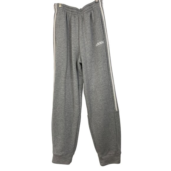 Adidas Gray Joggers Elastic Waist Side Pockets Stripes Size S 8872 Track Pants - Picture 7 of 7